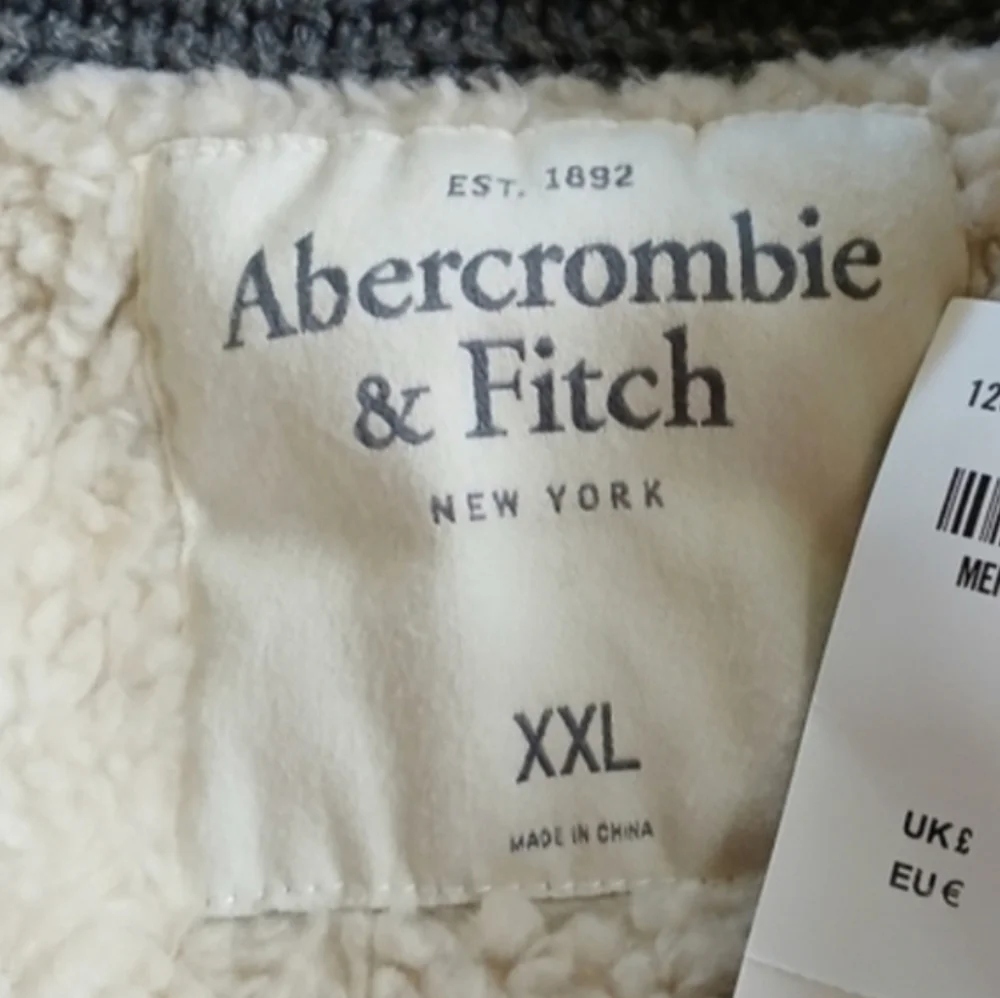 a&f ♡ y2k fur lined zip up jacket vintage wool abercrombie & fitch ski cabincore